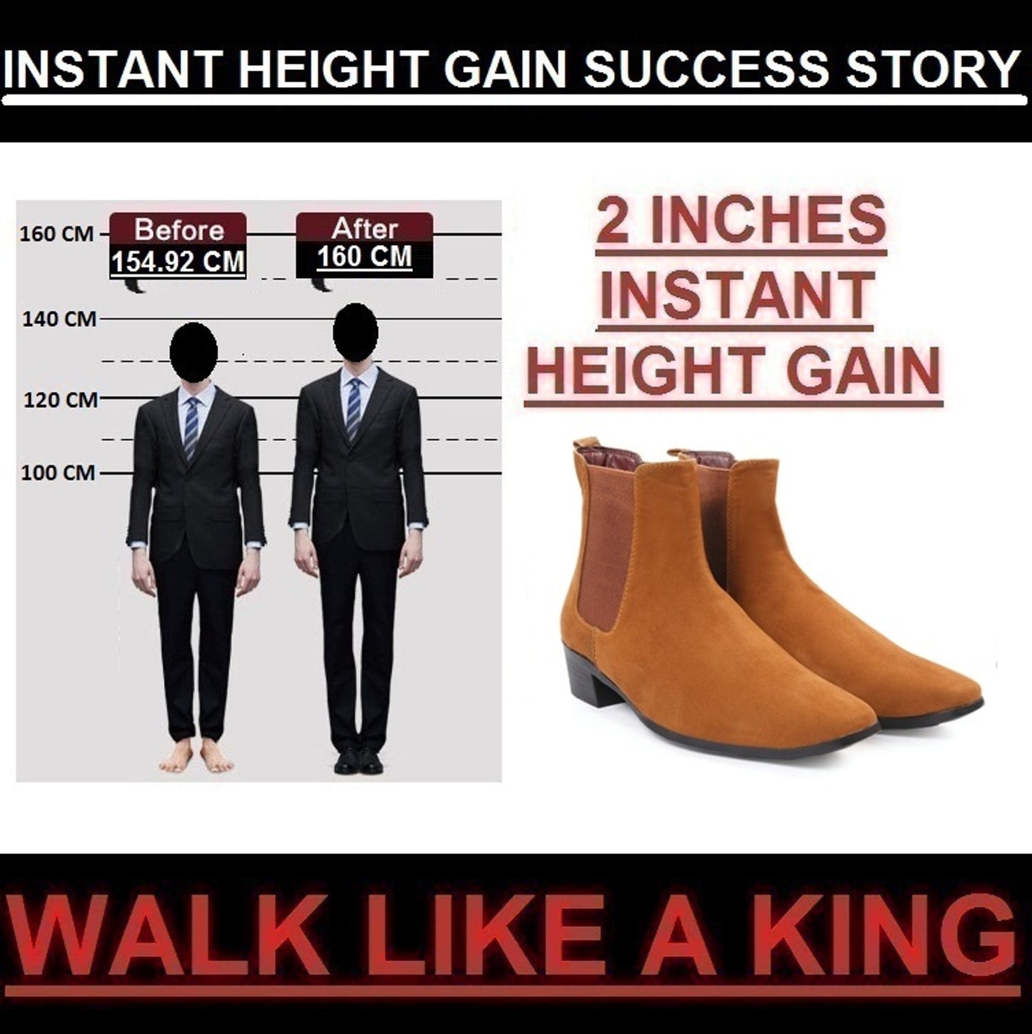BXXY Height Increasing Men's Boots