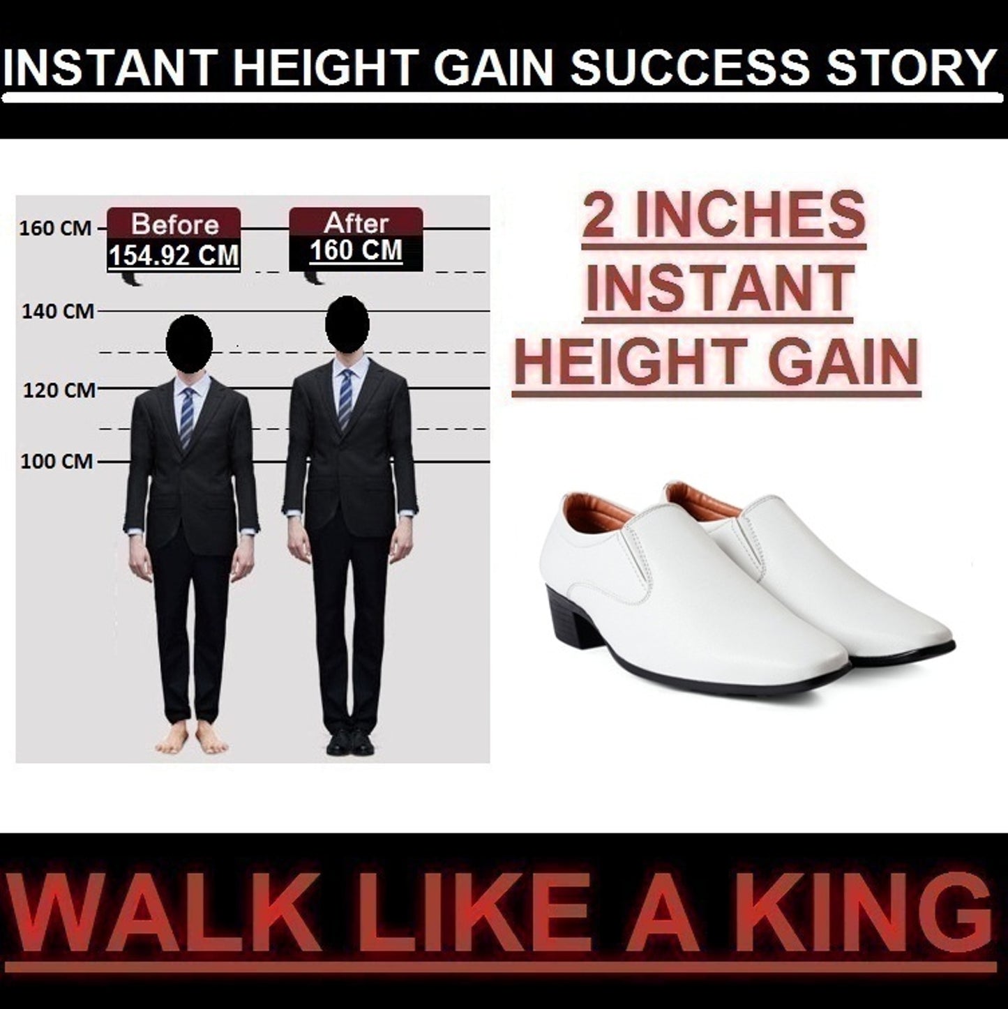 BXXY Men's Formal and Casual Wear Height Increasing Slip-On Stylish and Latest Shoes