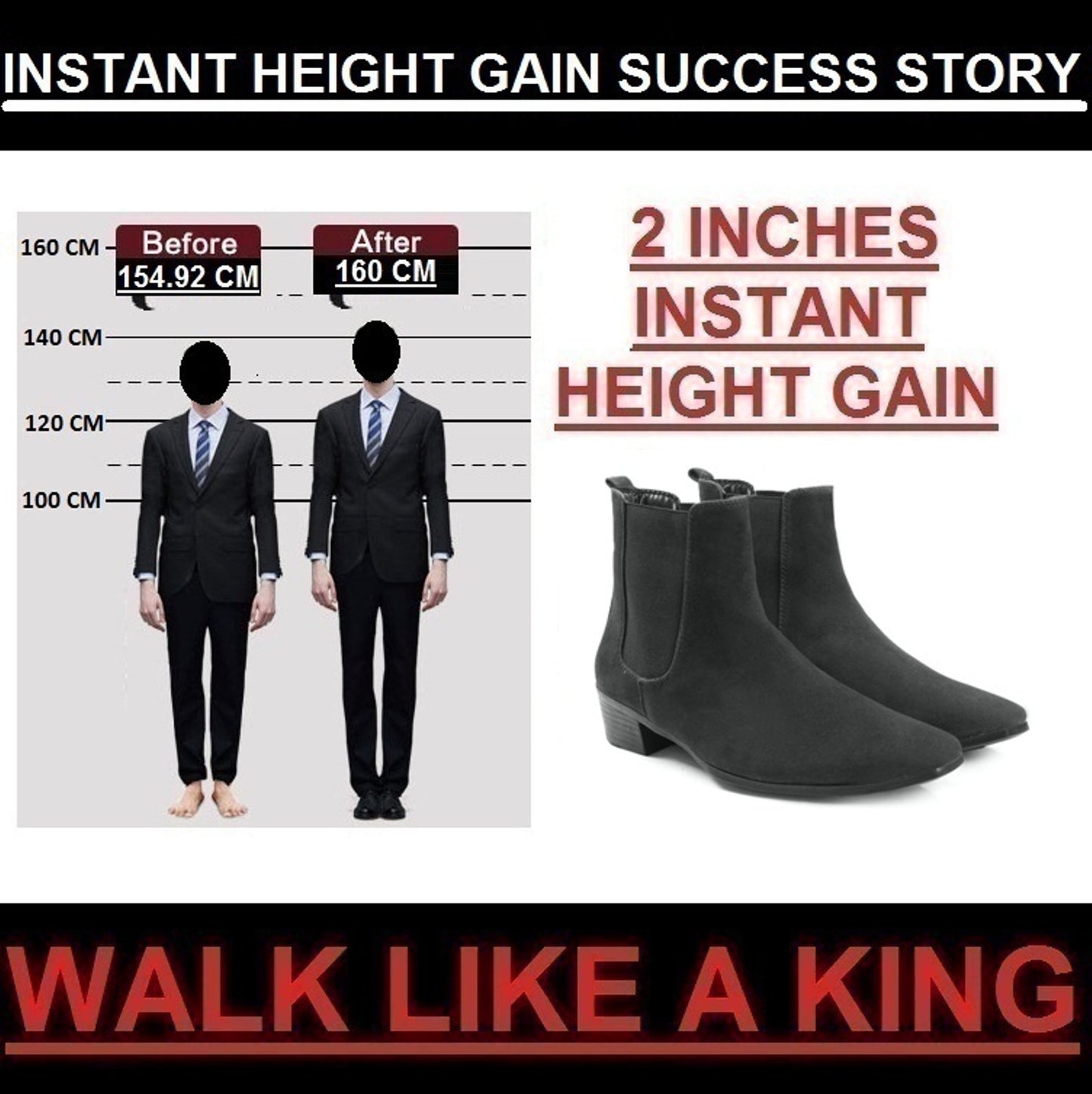 BXXY Height Increasing Men's Boots