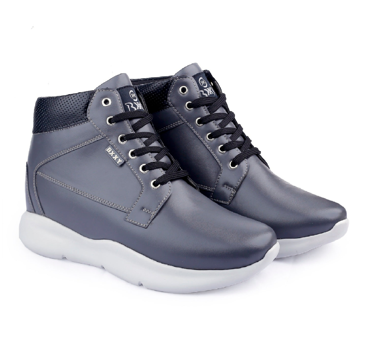 Bxxy's Men 3 Inch Hidden Height Increasing/Elevator Casual Lace-up Outdoor Sneaker Boot