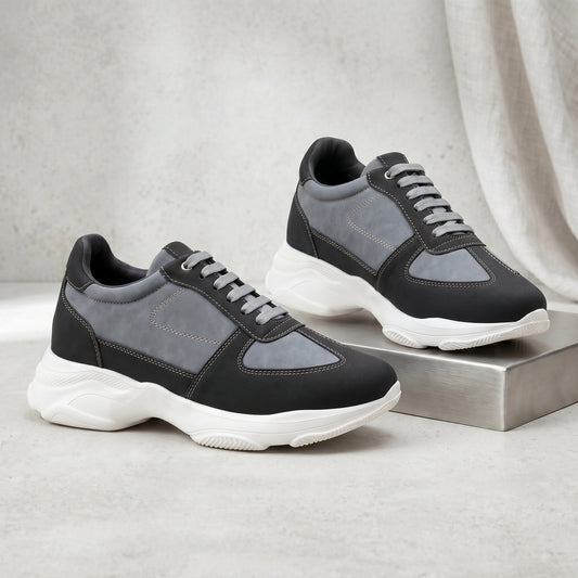 BXXY Mens 9CM Height Increasing Sneakers Hidden Lift Casual Sports Shoes