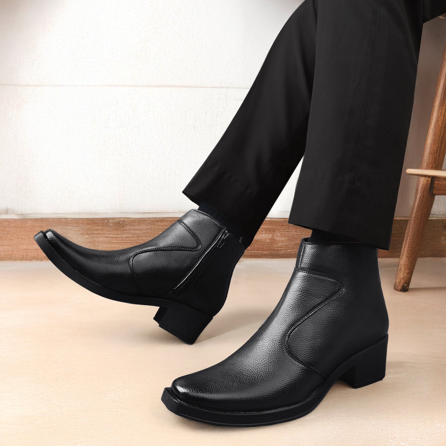 Bxxy Men’s 2 Inch Hidden Heel Height Increasing Boots