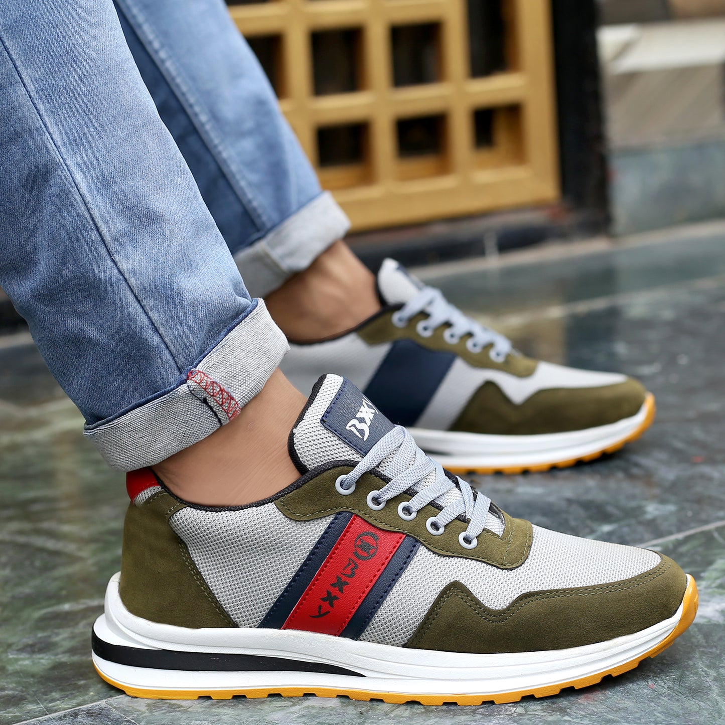 BXXY Men's New Casual Sports and Running Lace-Up Shoes
