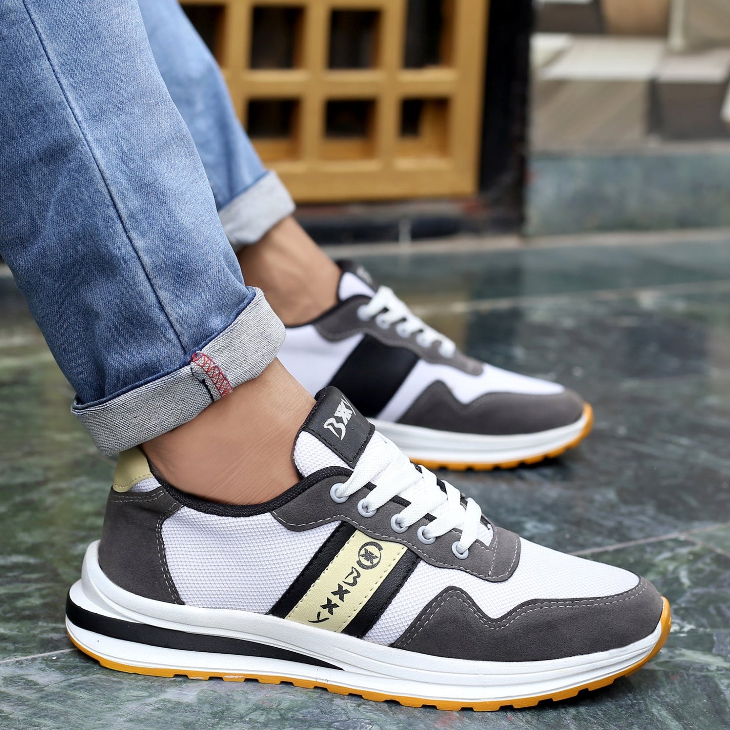 BXXY Men's New Casual Sports and Running Lace-Up Shoes