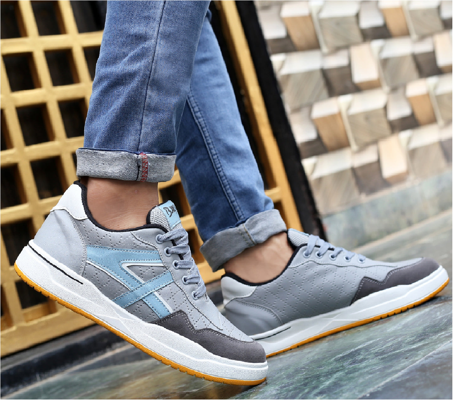 BXXY Men's New Casual Sports and Running Lace-Up Shoes