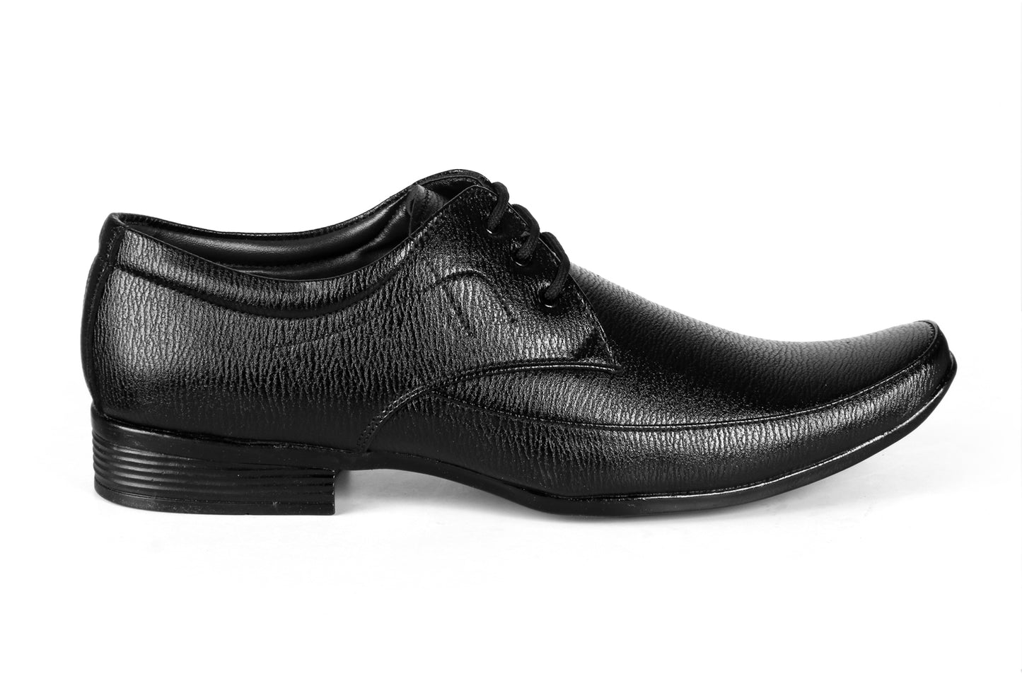 Men/s Derby Faux Upper Office And Formal Wear Lace Up Black Shoes