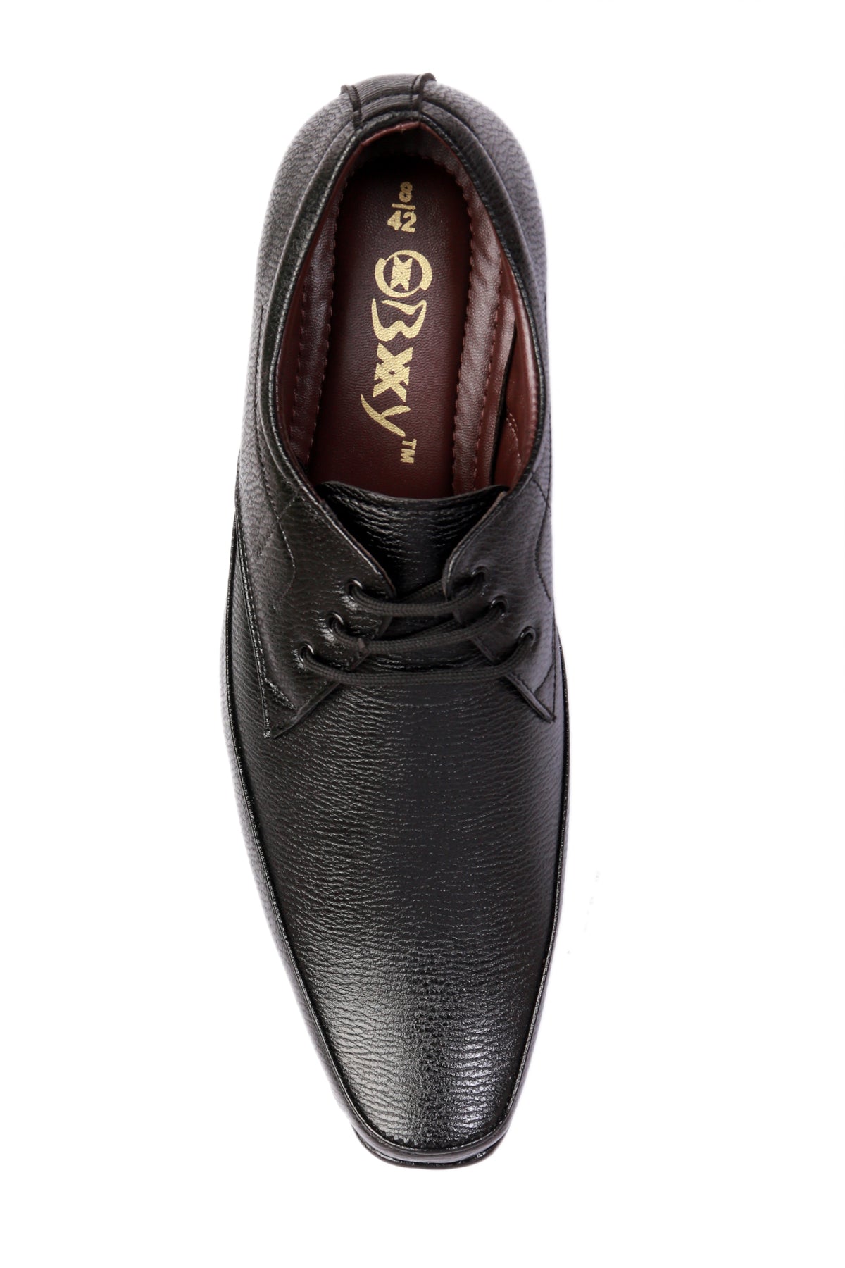 Men/s Derby Faux Upper Office And Formal Wear Lace Up Black Shoes