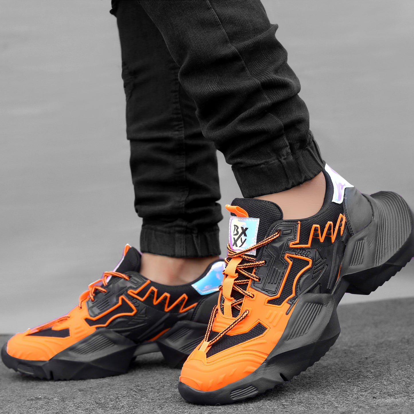 BXXY Mesh Material Casual Sports, Running Lace-Up Eva Shoes for Men