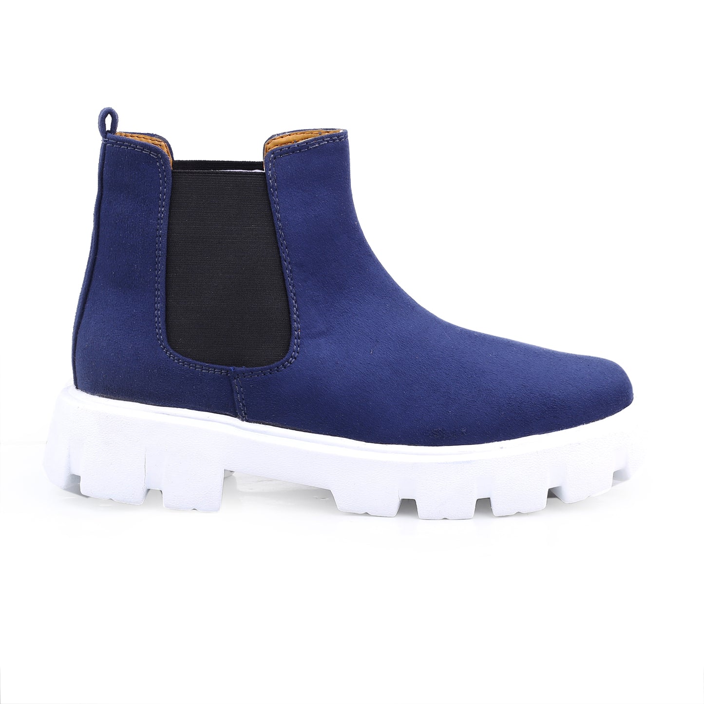 Bxxy Men's Suede Material Casual Chelsea Slip-On Boots