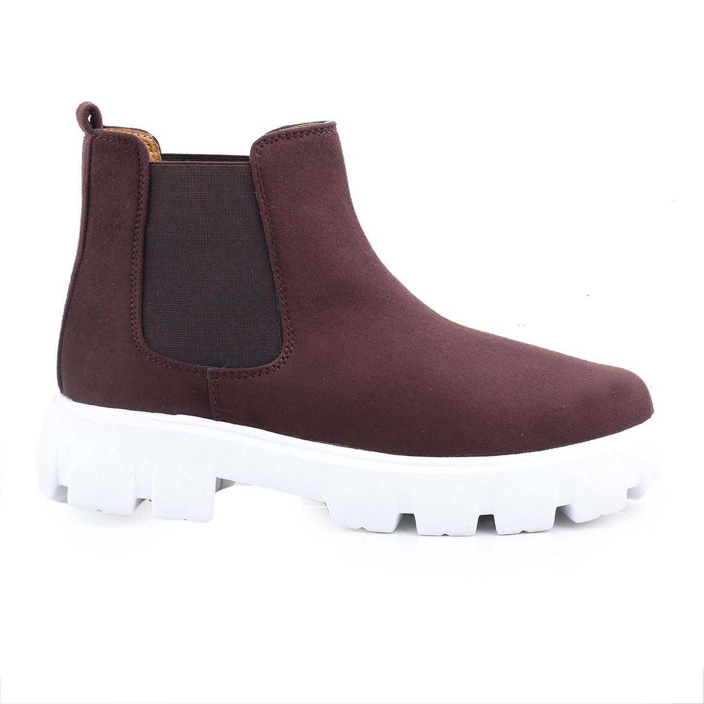 Bxxy Men's Suede Material Casual Chelsea Slip-On Boots