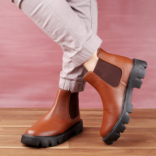 Bxxy's Faux Leather Slip-on Boots for Men