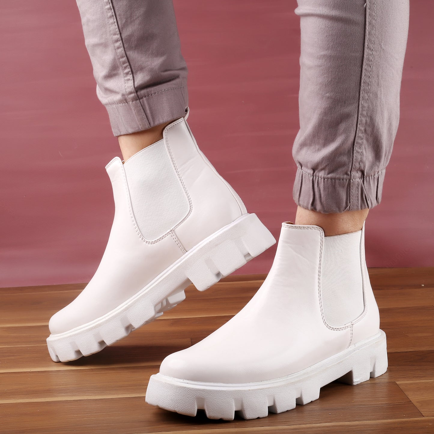 Bxxy's Faux Leather Slip-on Boots for Men