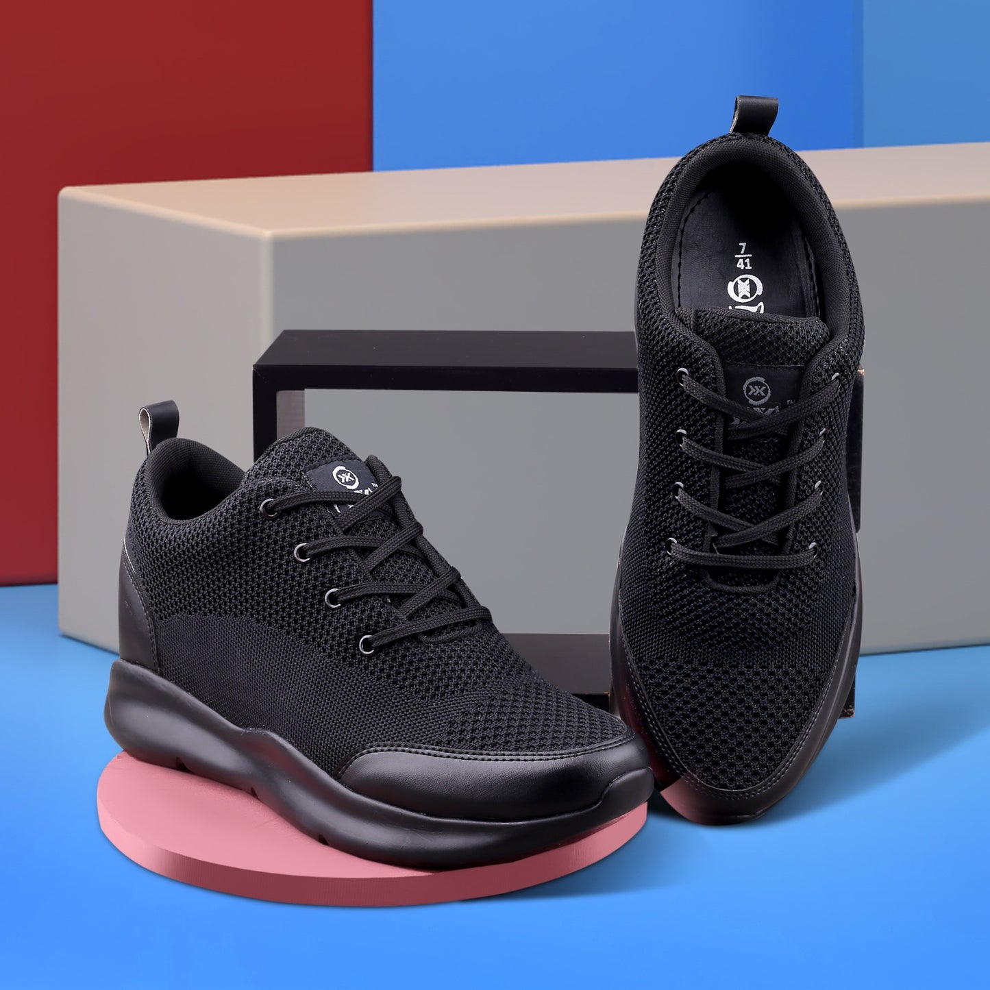 BXXY Men's 3 Inch Hidden Height Increasing Stylish Casual Sports Lace-Up Shoes with Eva Sole.