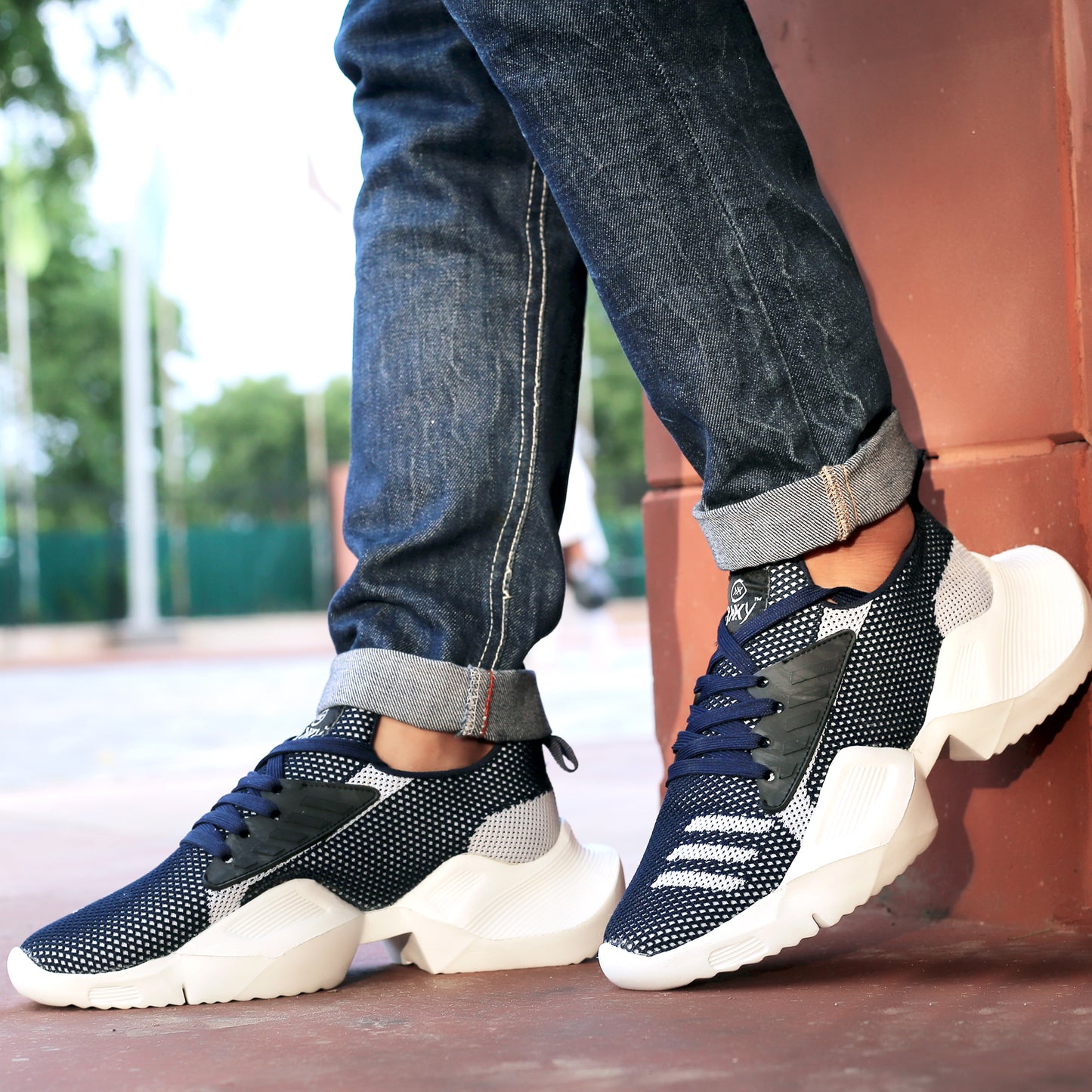BXXY Mesh Material Casual Sports, Running Lace-Up Eva Shoes for Men