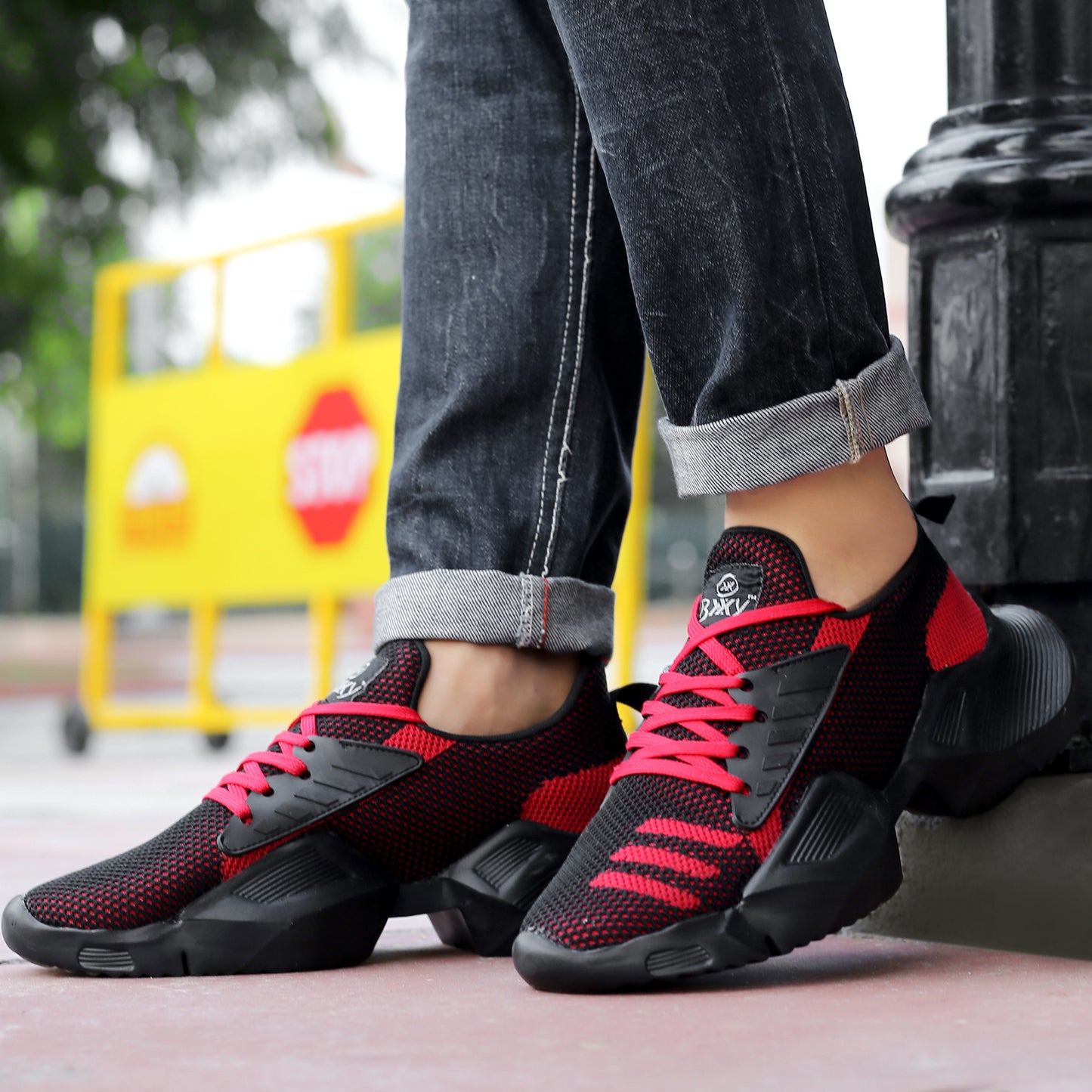 BXXY Mesh Material Casual Sports, Running Lace-Up Eva Shoes for Men