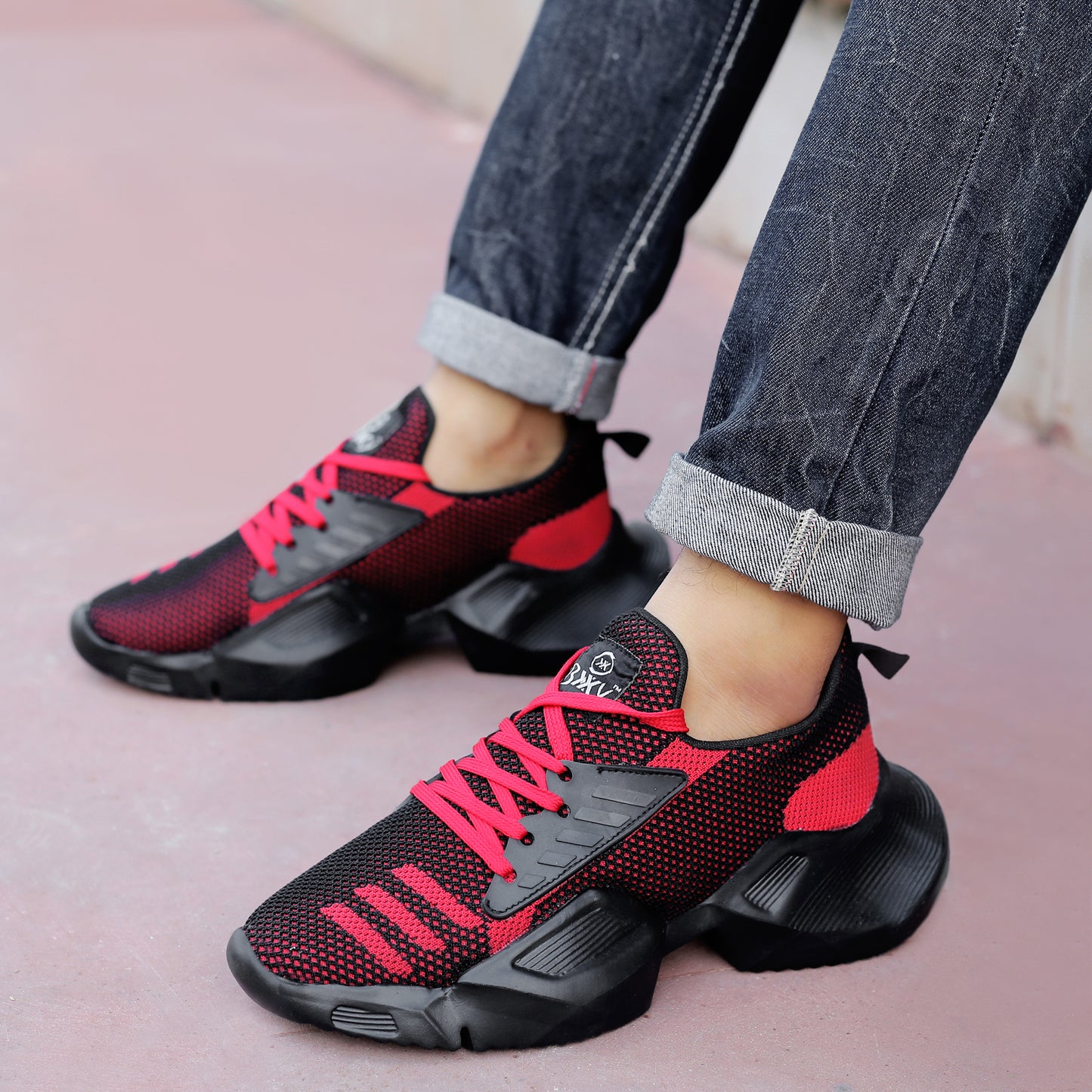 BXXY Mesh Material Casual Sports, Running Lace-Up Eva Shoes for Men