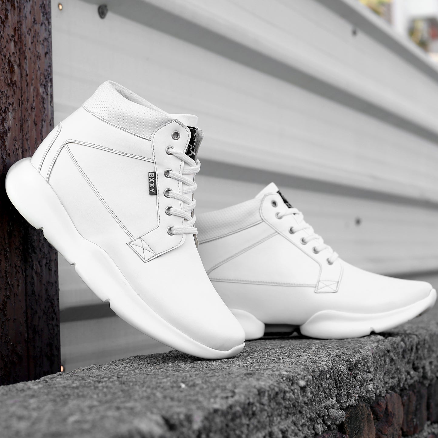 Bxxy's Men 3 Inch Hidden Height Increasing/Elevator Casual Lace-up Outdoor Sneaker Boot