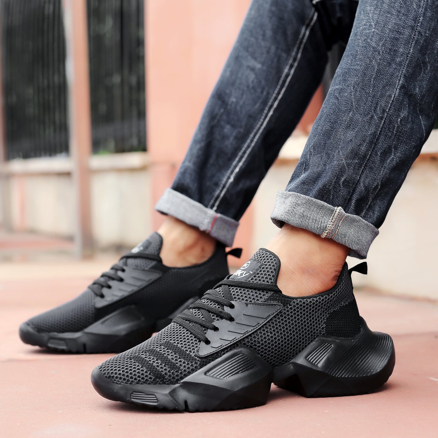 BXXY Mesh Material Casual Sports, Running Lace-Up Eva Shoes for Men