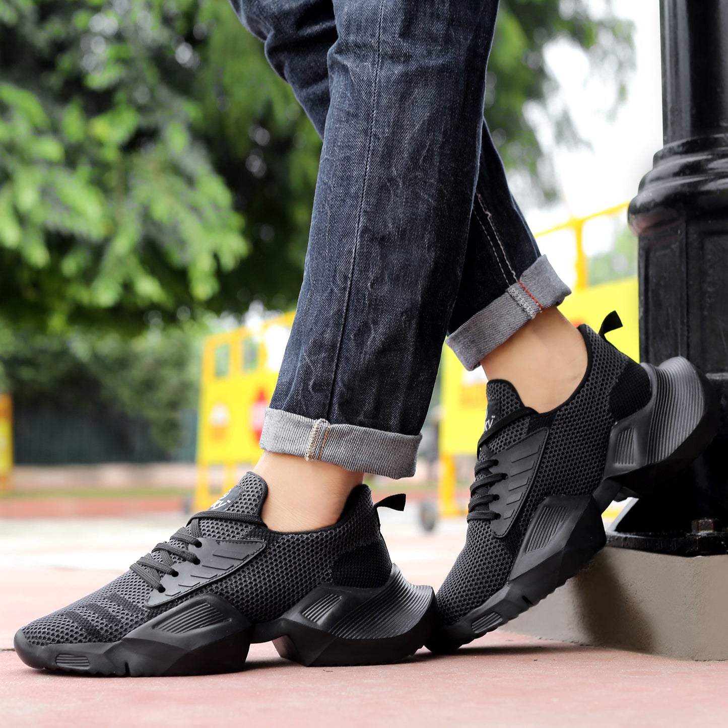 BXXY Mesh Material Casual Sports, Running Lace-Up Eva Shoes for Men