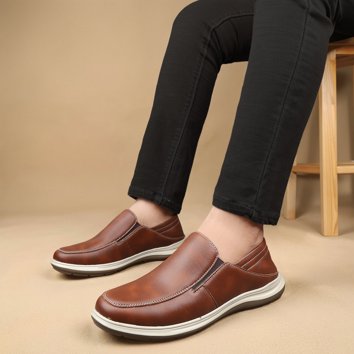 Men’s Premium Faux Leather Slip-On Shoes