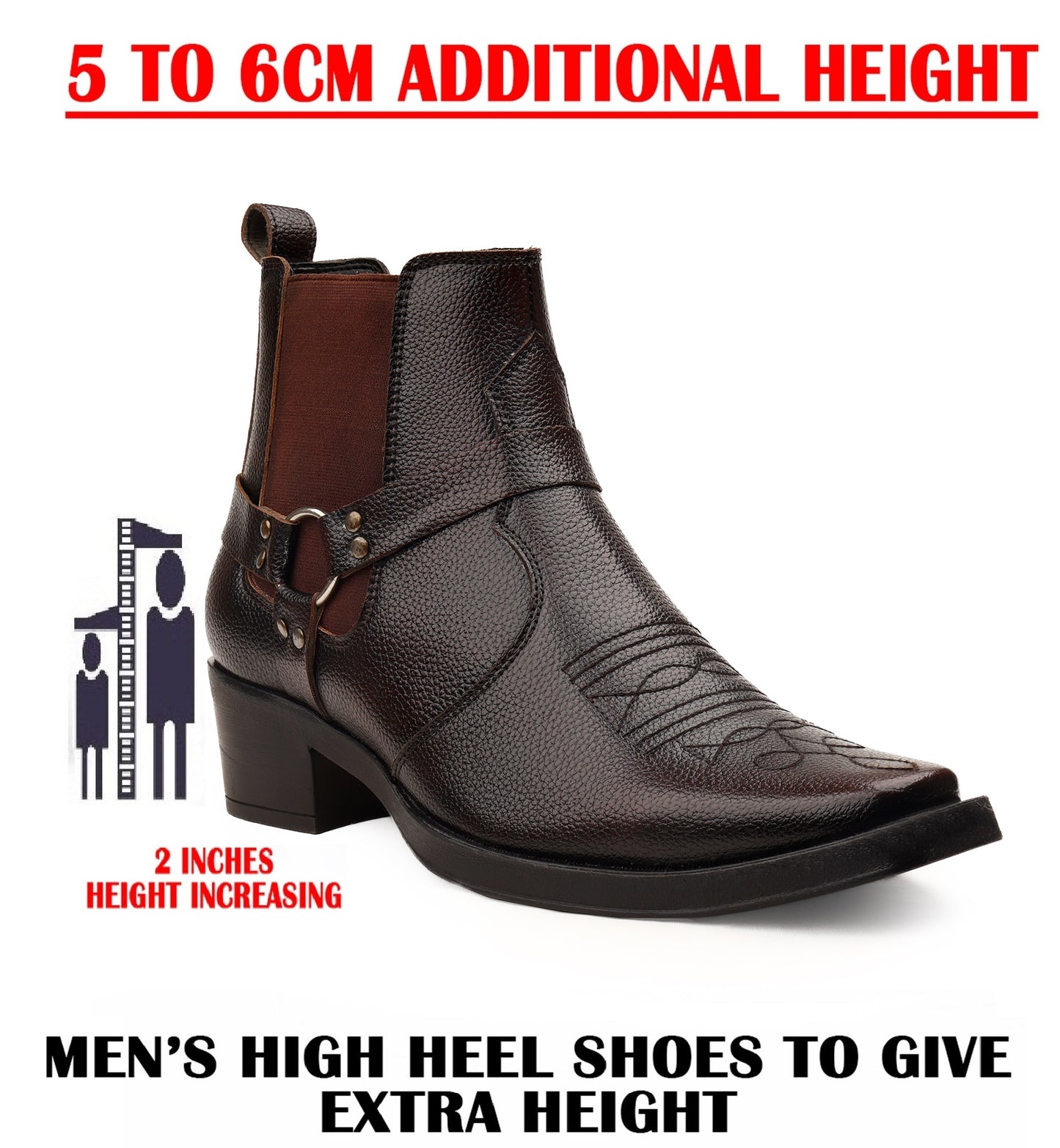 Bxxy Men’s 2 Inch Height Increasing Boots