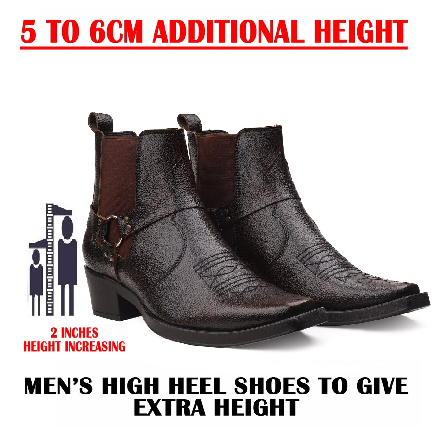 Bxxy Men’s 2 Inch Height Increasing Boots