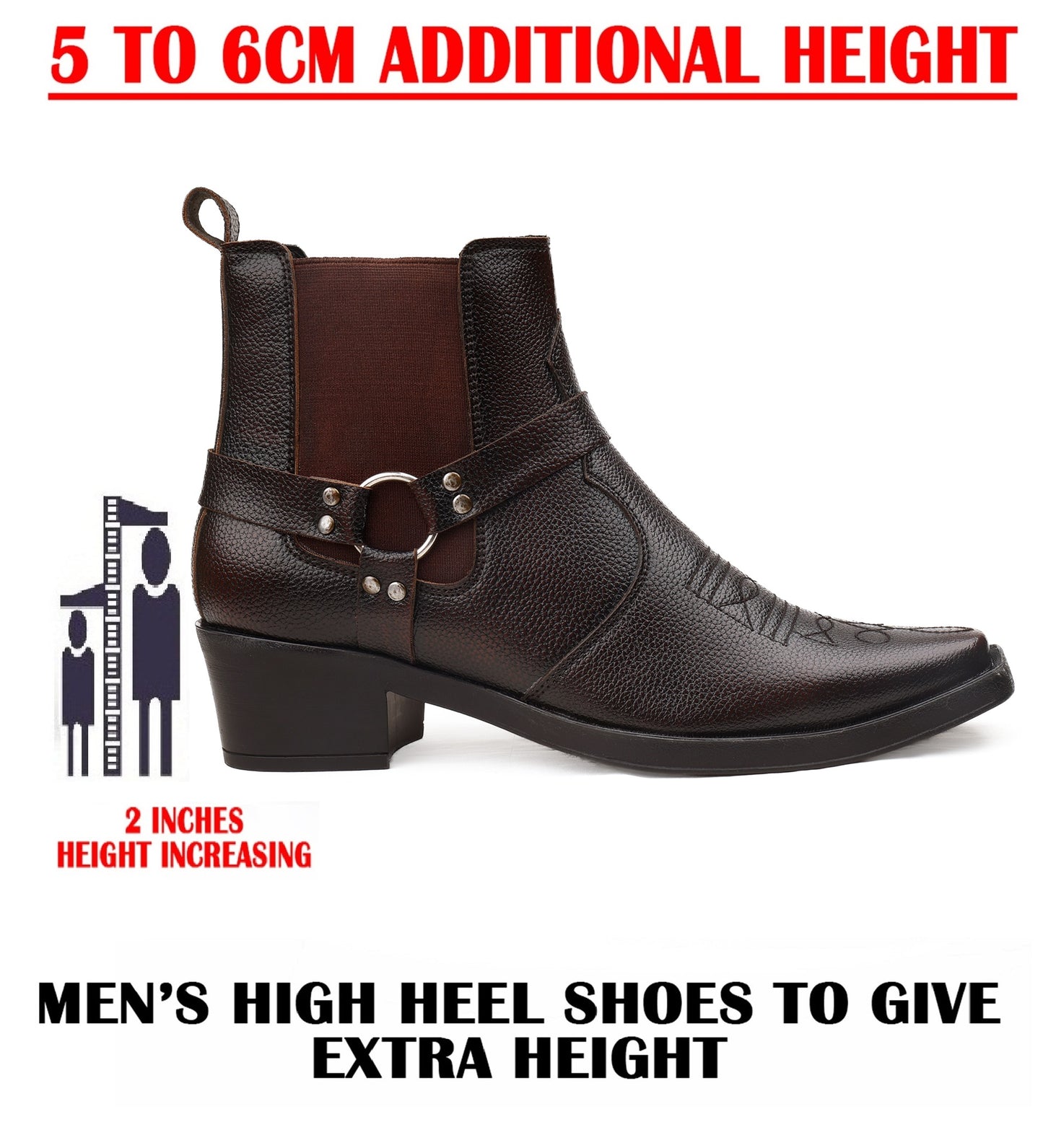 Bxxy Men’s 2 Inch Height Increasing Boots