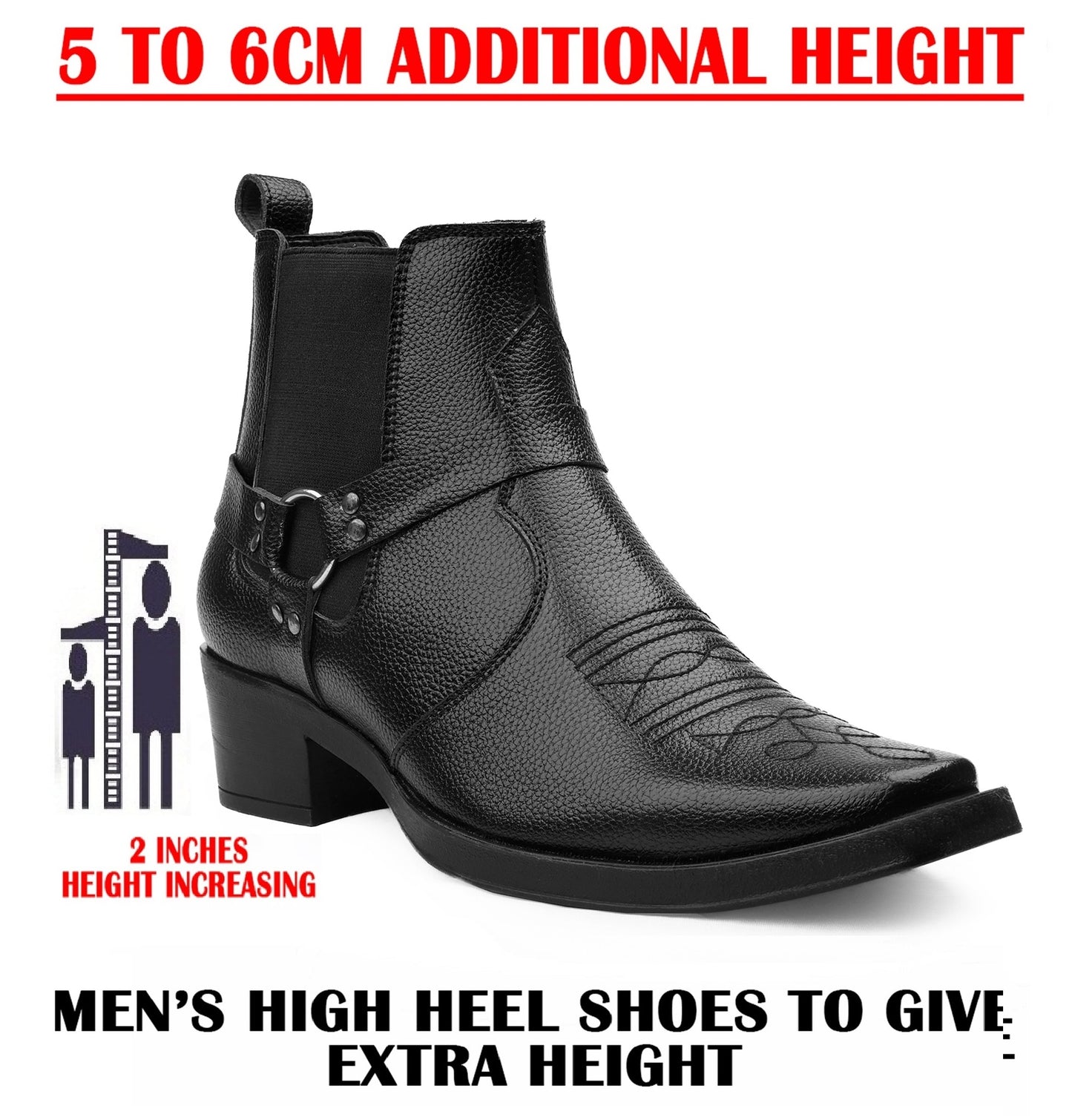 Bxxy Men’s 2 Inch Height Increasing Boots