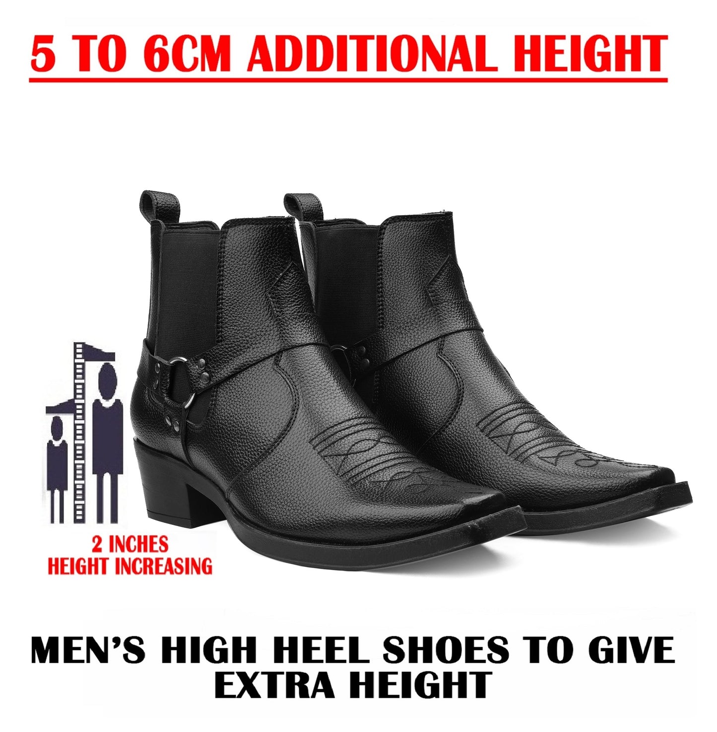 Bxxy Men’s 2 Inch Height Increasing Boots
