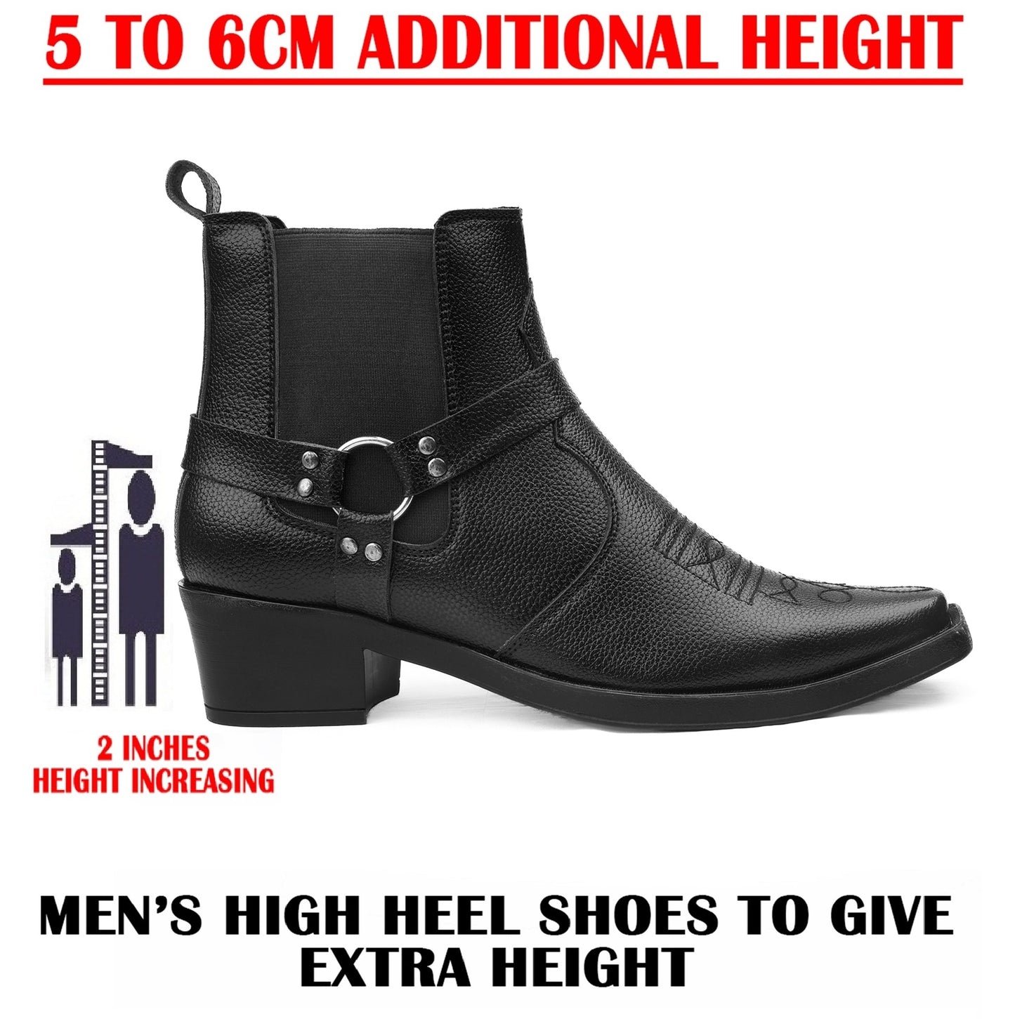 Bxxy Men’s 2 Inch Height Increasing Boots