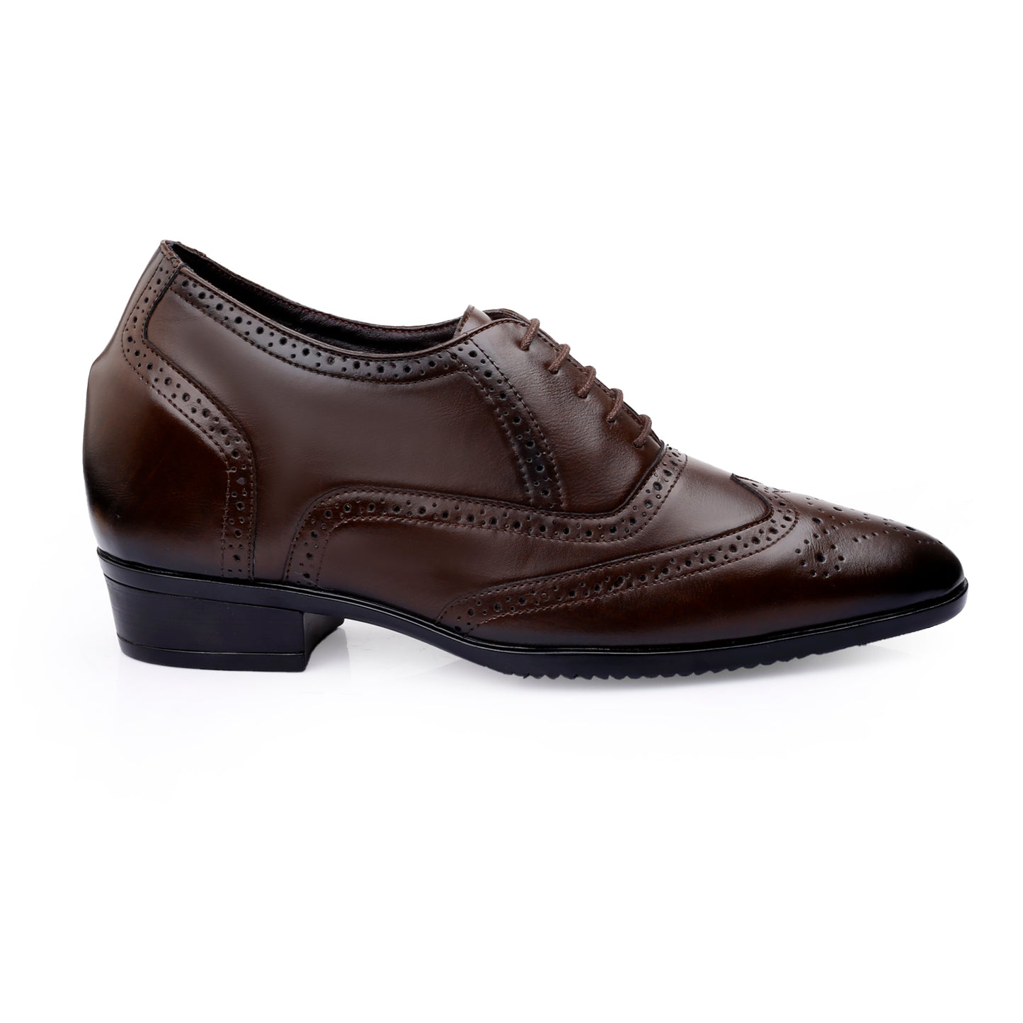 BXXY 3.5 Inches Height Increasing Formal Lace-up Brogue Shoes For Men