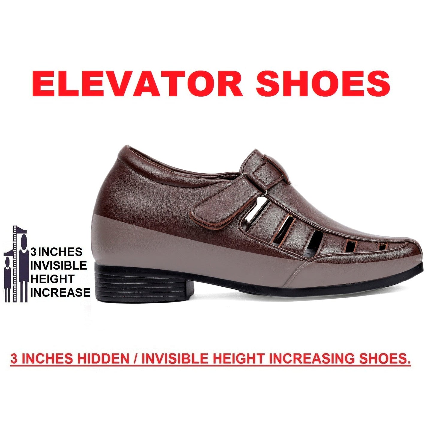 Bxxy's 3 Inch Hidden Height Increasing New Launch Sandals for Men