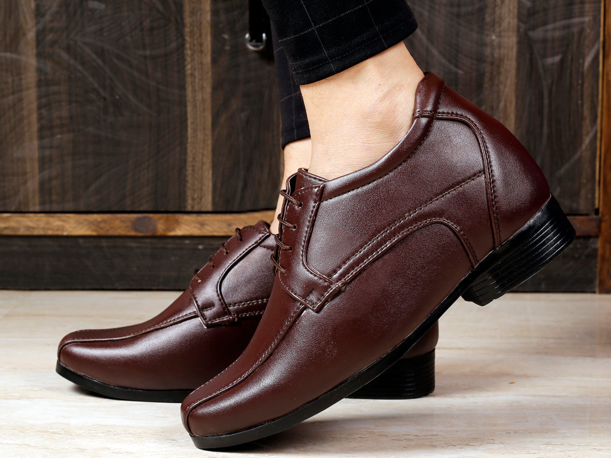 Men's Vegan Leather Lace-up Wedding Wear Shoes