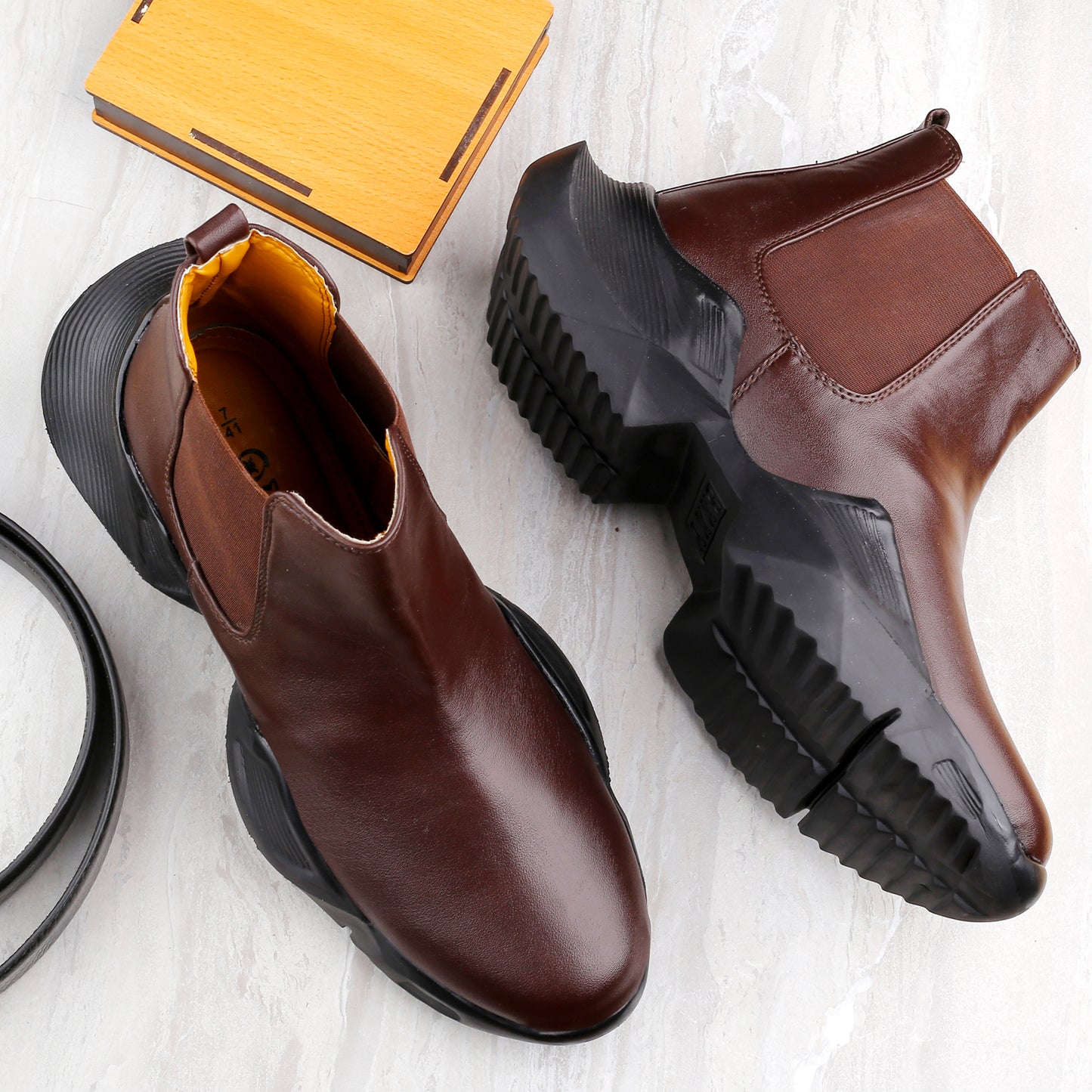 BXXY Faux Leather Material Latest Casual Chelsea Boot For Men