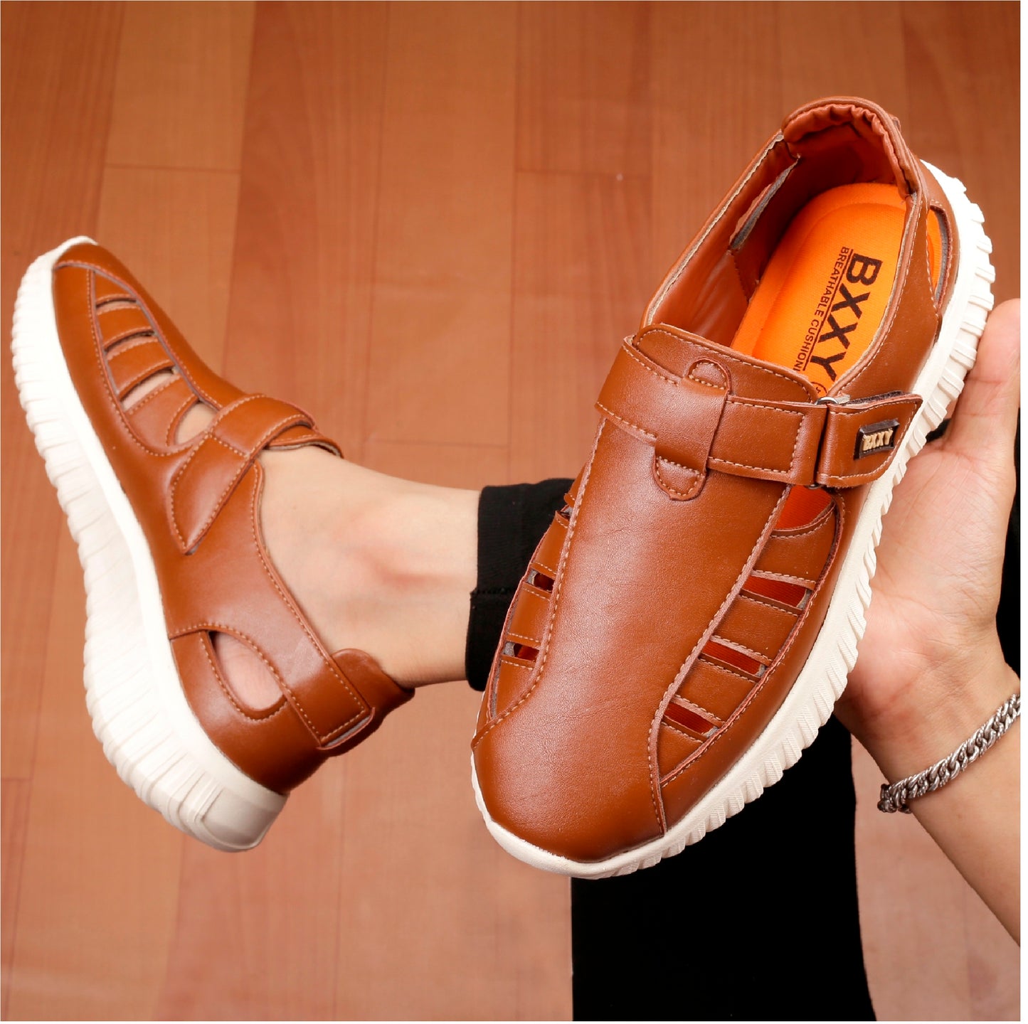 Men/s Latest PU Upper Casual Roman Sandals