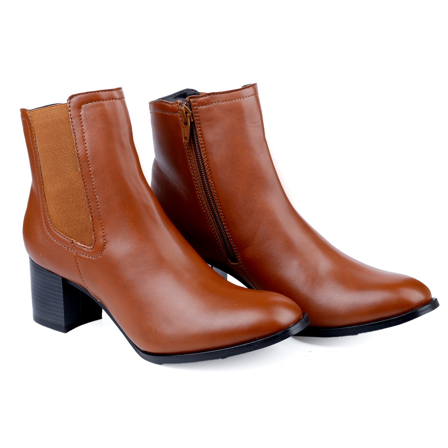 Women Zipper Boots with Heels