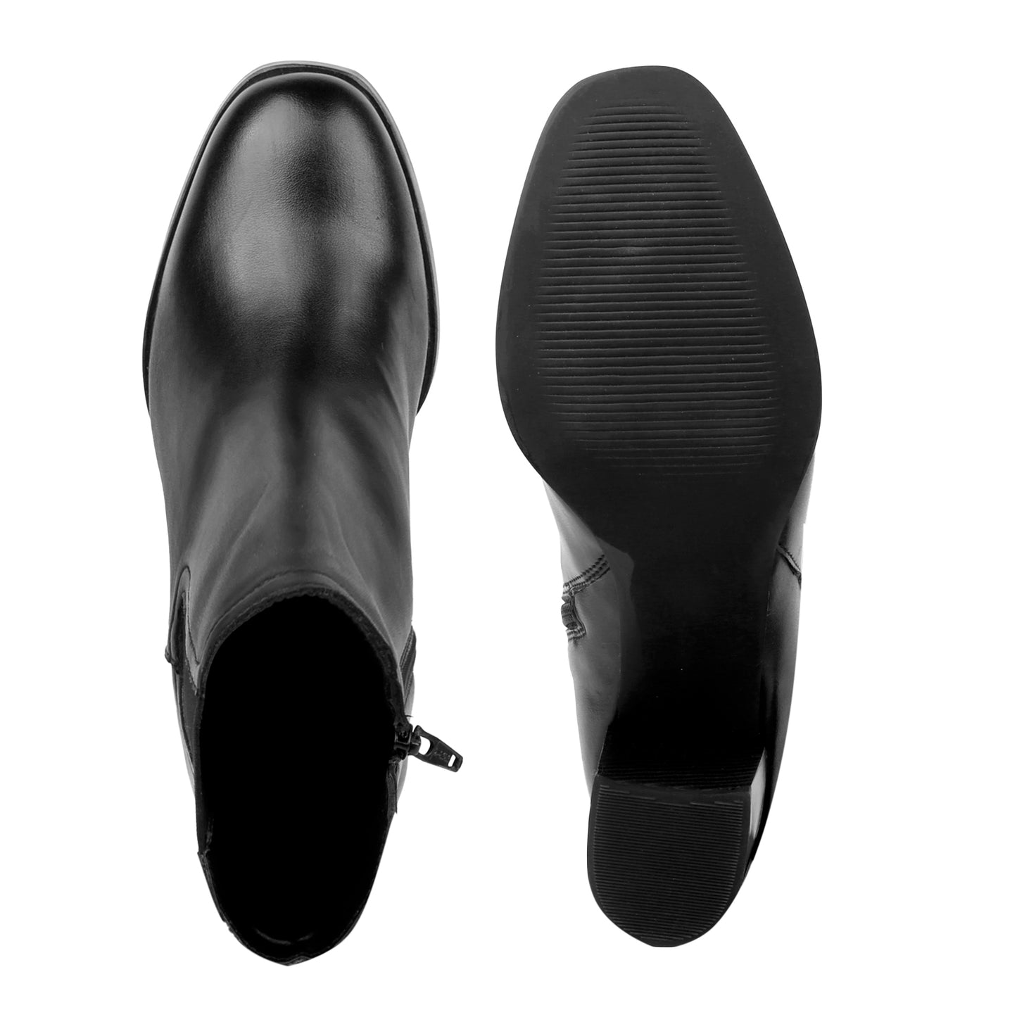 Women Zipper Boots with Heels