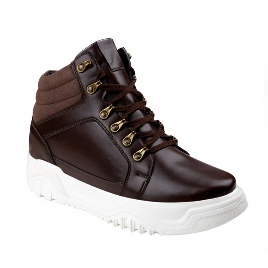 Stylish Elevator Footwear Brown - 3.74 Inches (9.5CM)