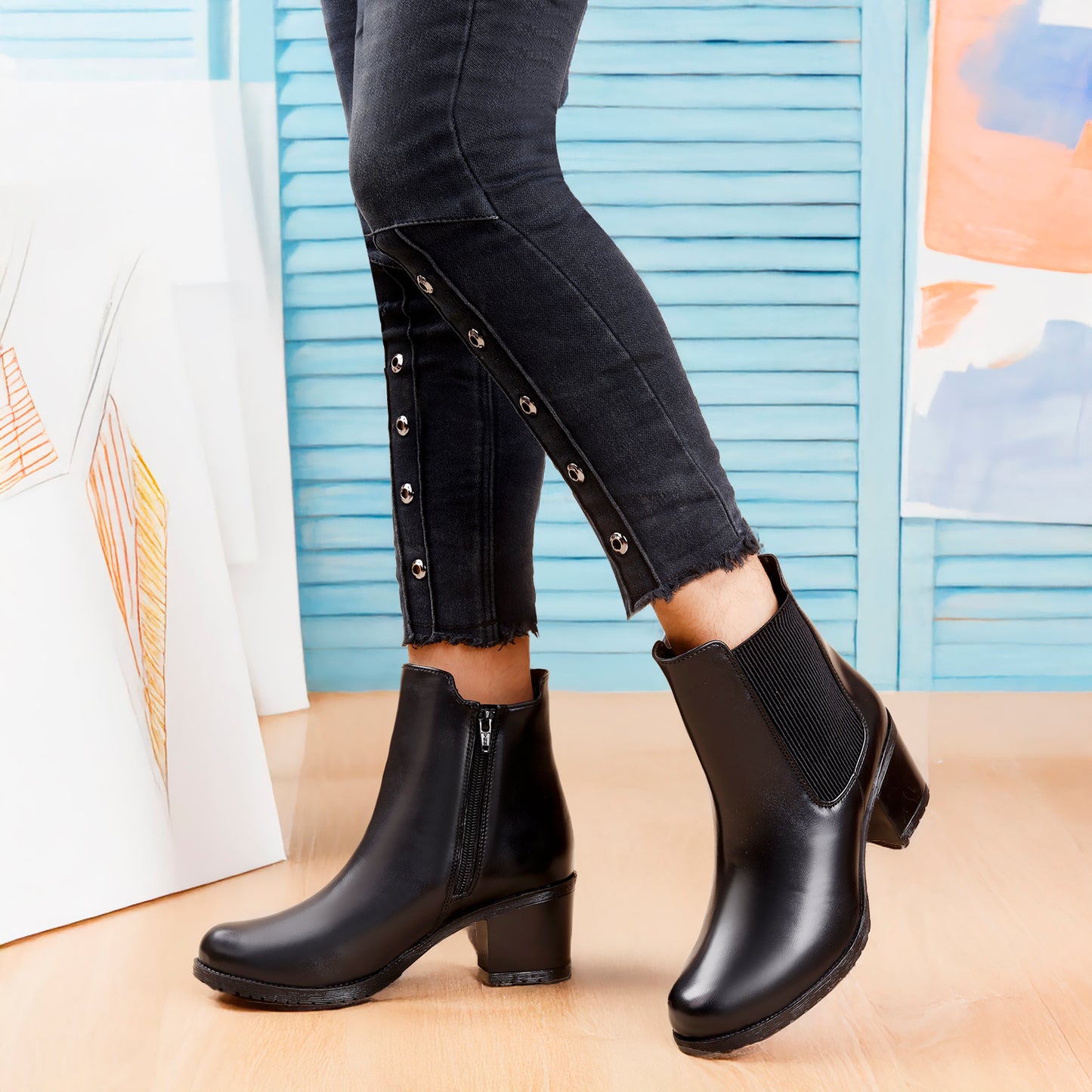 Women Ankle Boots with Heels