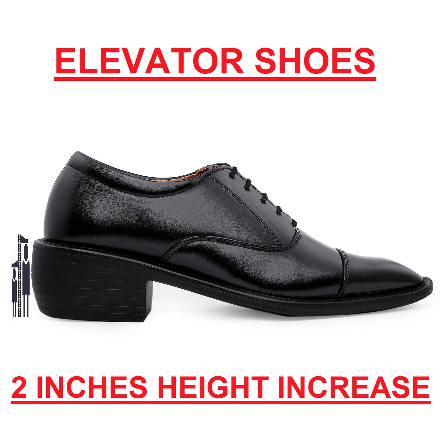 BXXY Men's Height Increasing Formal Office Wear Lace-Up Shoe