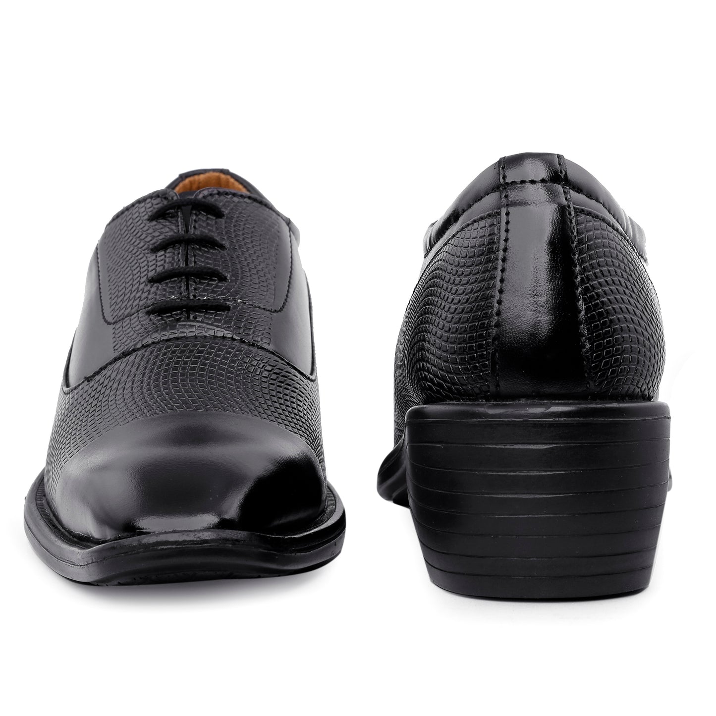 Bxxy's Faux Leather Party Wear Lace-up Shoes for Men