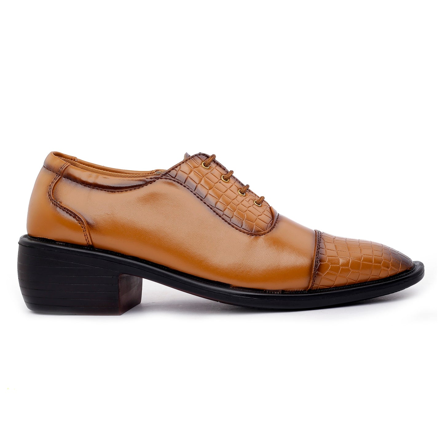 BXXY Men's Height Increasing Fashionable Formal and Casual Wear Lace-Up Shoe