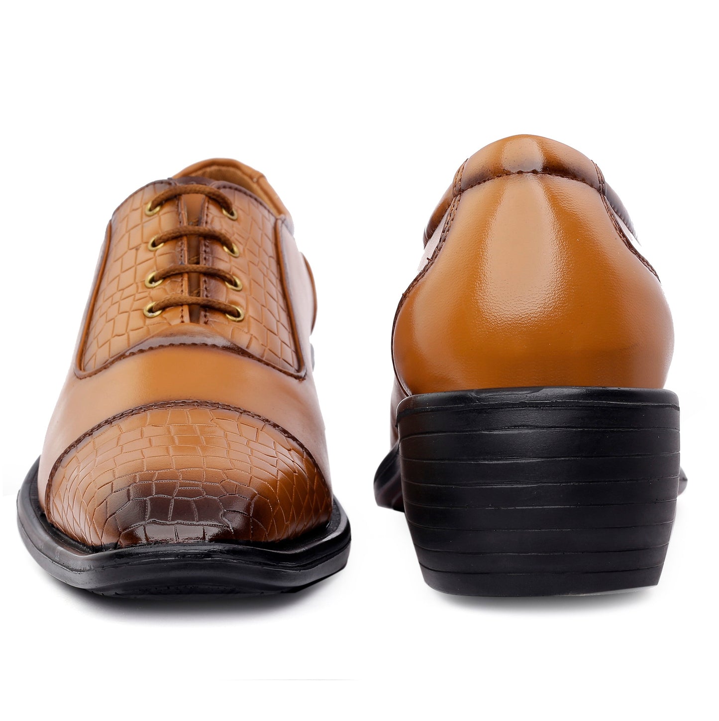BXXY Men's Height Increasing Fashionable Formal and Casual Wear Lace-Up Shoe