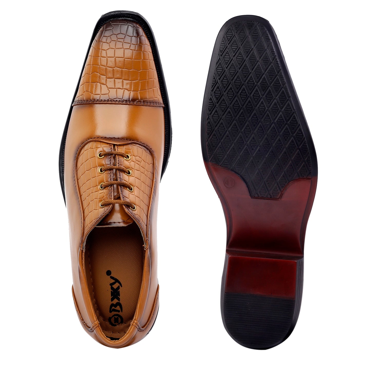 BXXY Men's Height Increasing Fashionable Formal and Casual Wear Lace-Up Shoe