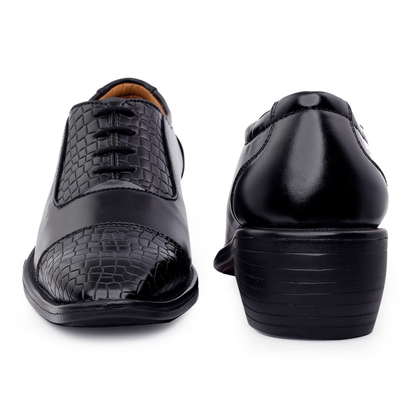 BXXY Men's Height Increasing Fashionable Formal and Casual Wear Lace-Up Shoe