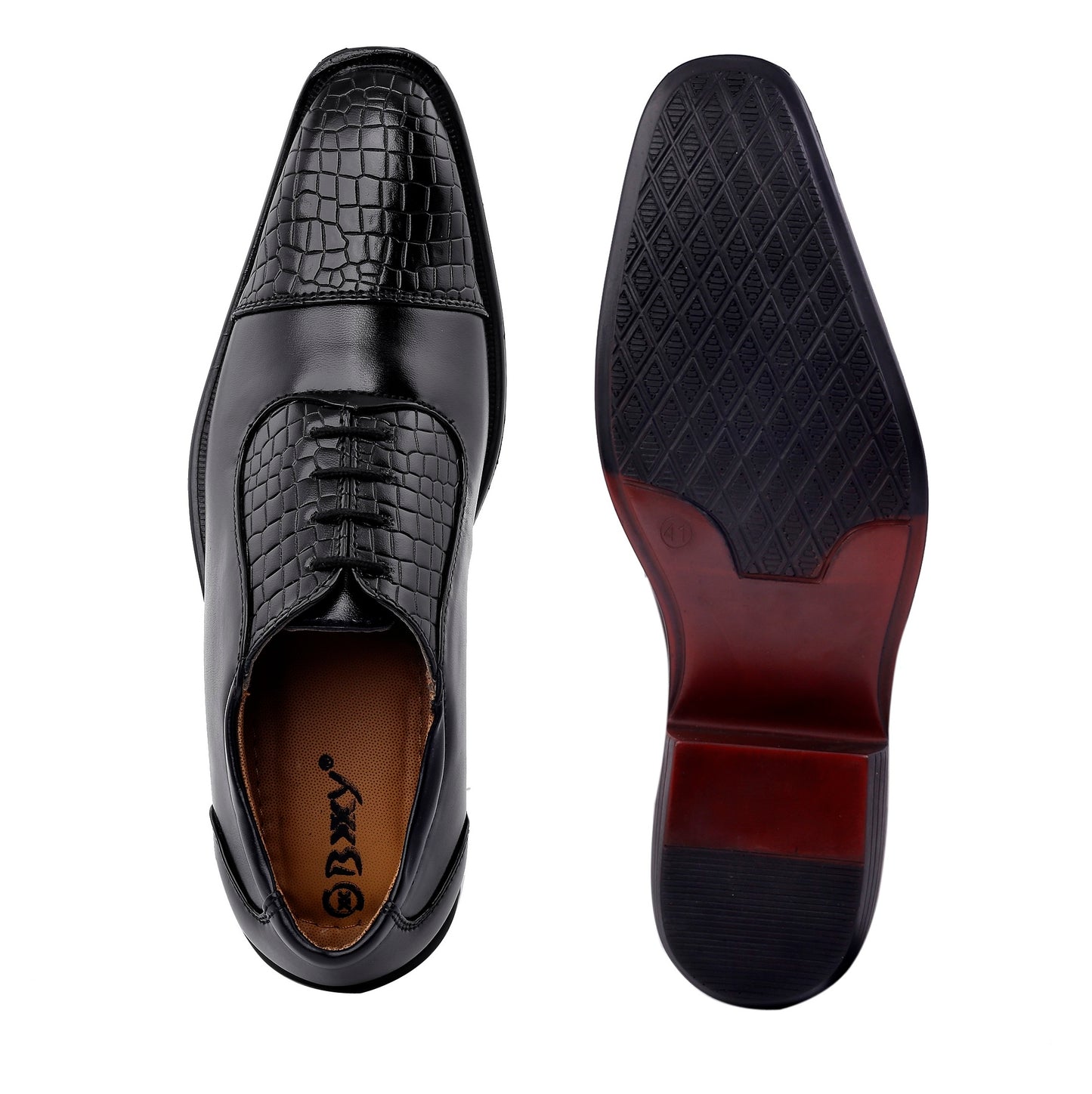 BXXY Men's Height Increasing Fashionable Formal and Casual Wear Lace-Up Shoe