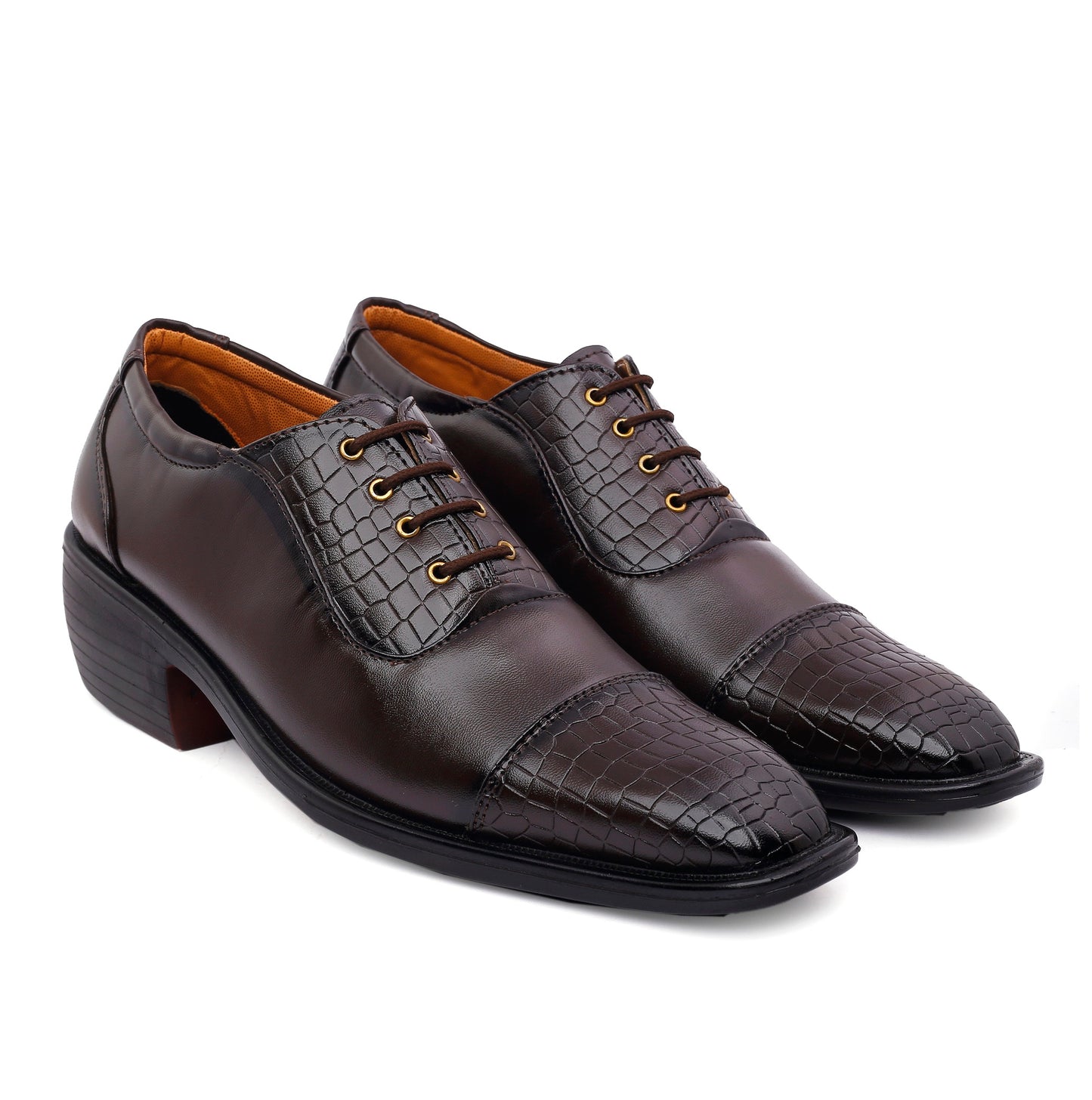 BXXY Men's Height Increasing Fashionable Formal and Casual Wear Lace-Up Shoe