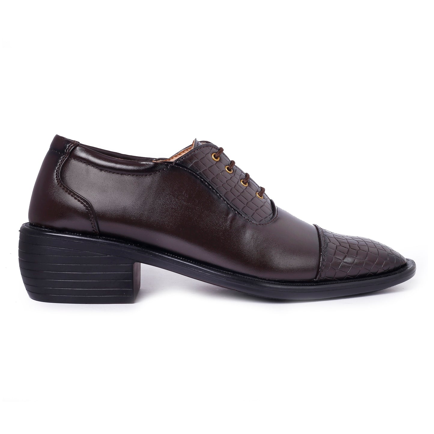 BXXY Men's Height Increasing Fashionable Formal and Casual Wear Lace-Up Shoe