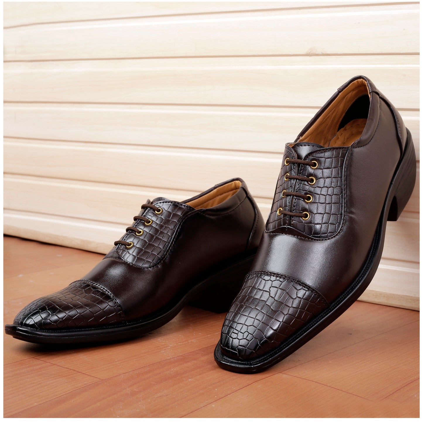 BXXY Men's Height Increasing Fashionable Formal and Casual Wear Lace-Up Shoe