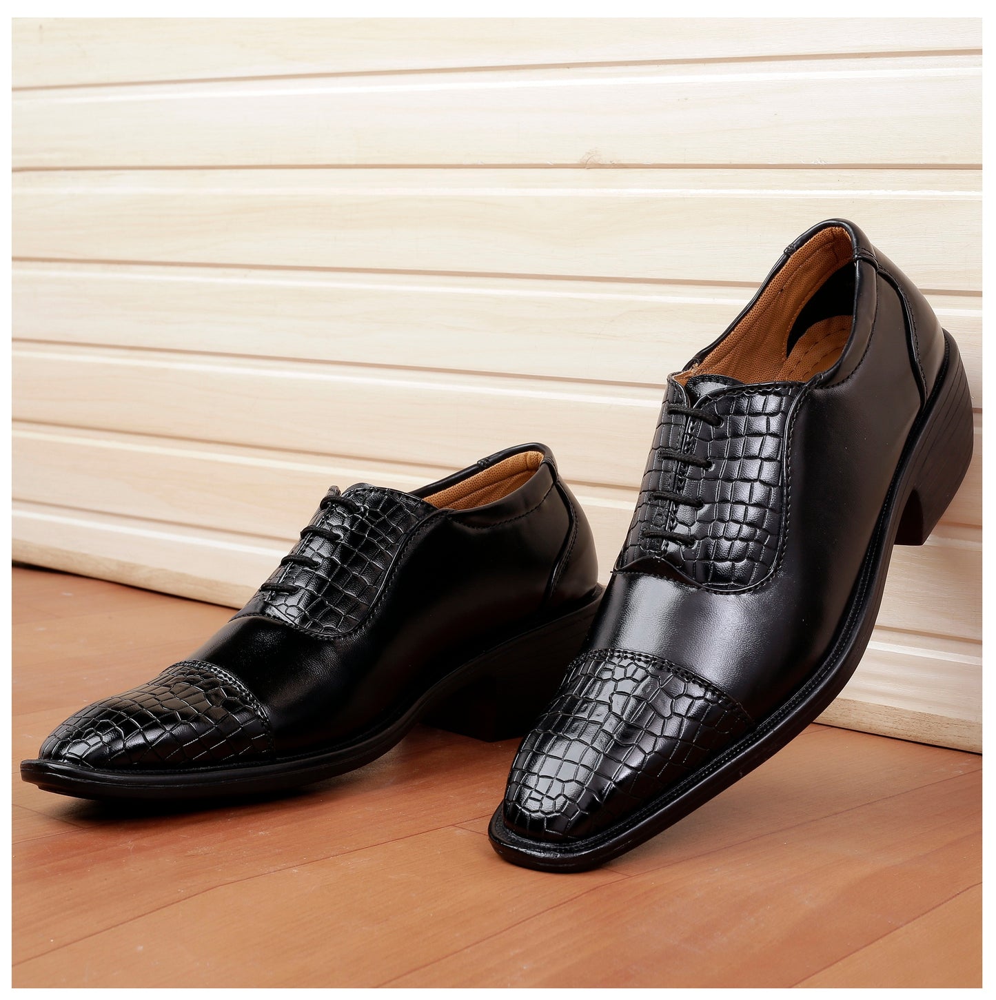 BXXY Men's Height Increasing Fashionable Formal and Casual Wear Lace-Up Shoe